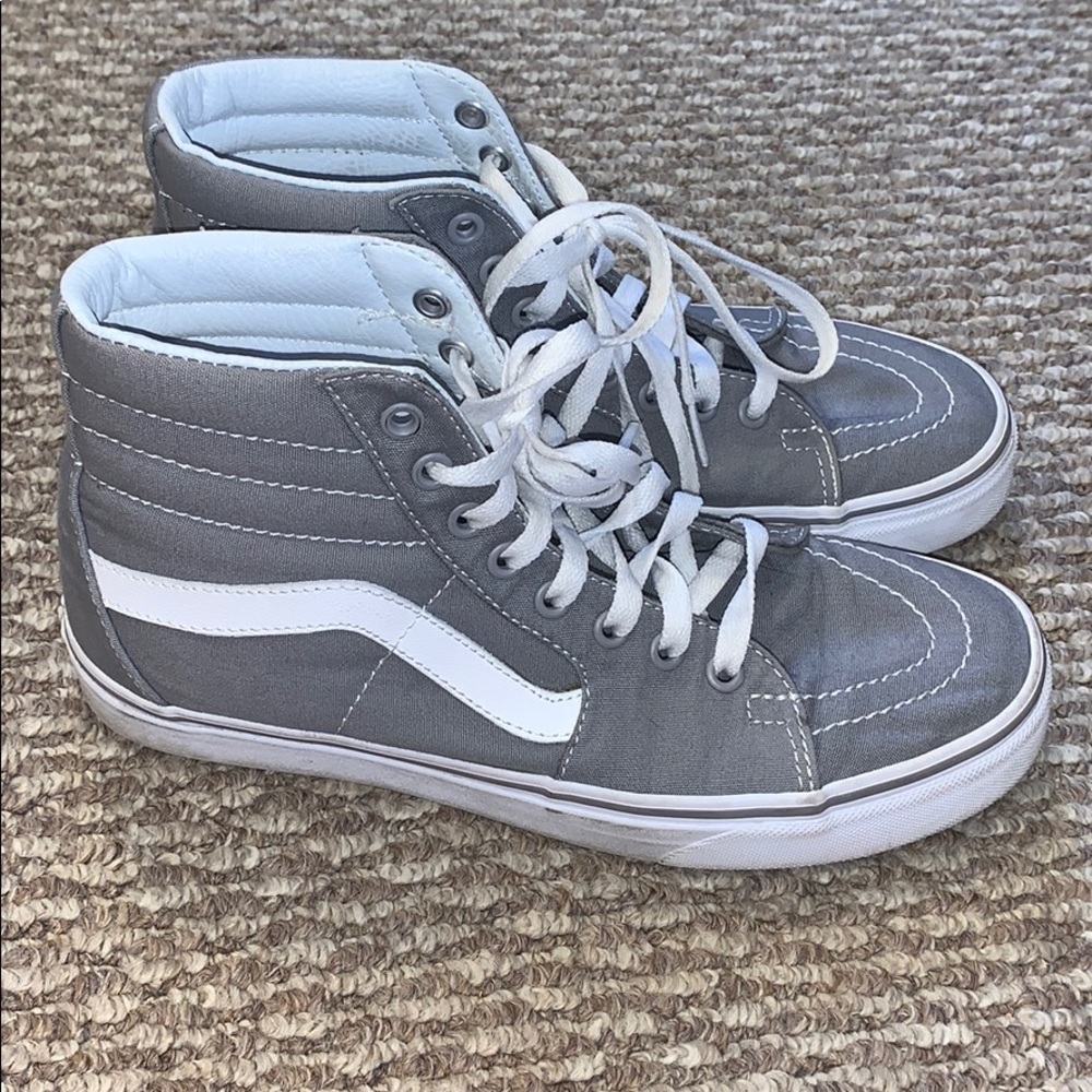 Grey high top vans